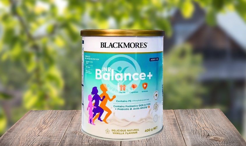 Sữa bột Blackmores JNR Balance+ hương vani 400g (1 - 10 tuổi)