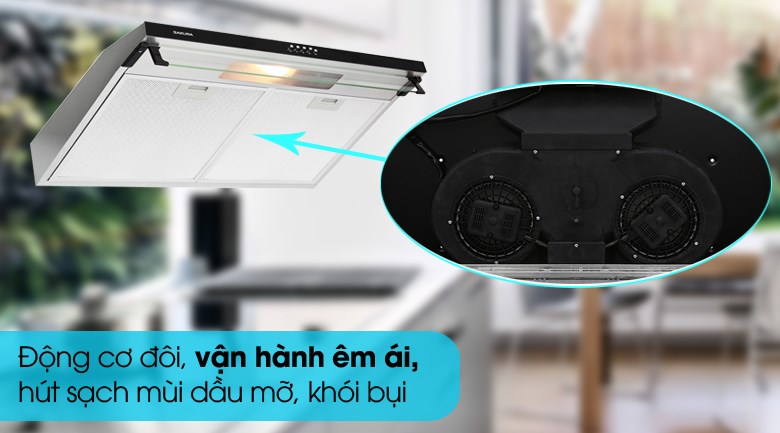 Máy hút mùi áp tường Sakura SCR-2881S hút mùi hiệu quả lại có giá thành phải chăng
