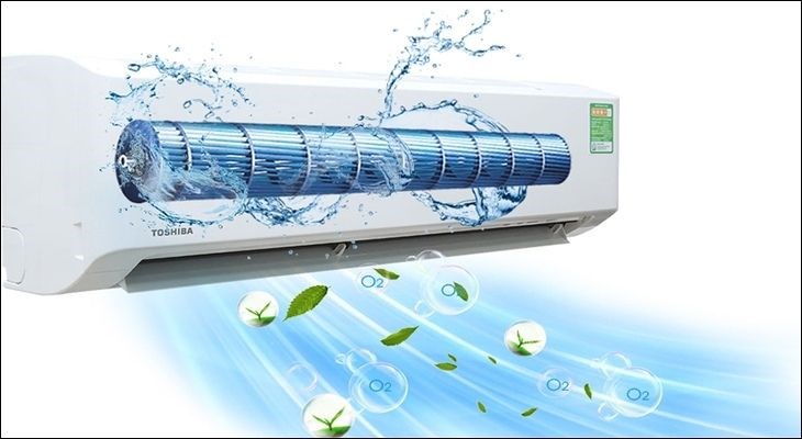 Chế độ tự làm sạch trên máy lạnh Toshiba giúp giảm độ ẩm trên dàn lạnh để ngăn ngừa nấm mốc
