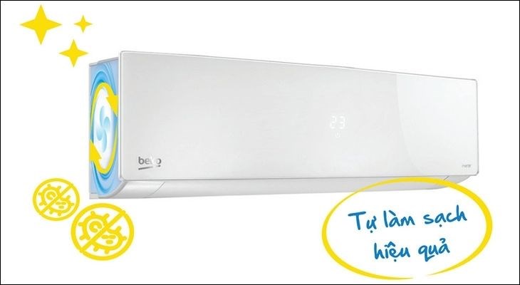 Chức năng tự làm sạch Self Clean trên máy lạnh Beko duy trì quạt gió để làm khô bề mặt trao đổi nhiệt