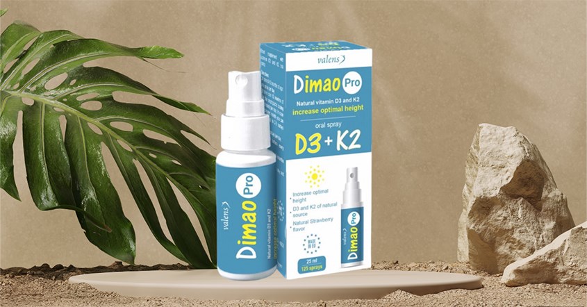Dimao Pro chứa vitamin D3, K2 và MK7 tự nhiên, tinh khiết