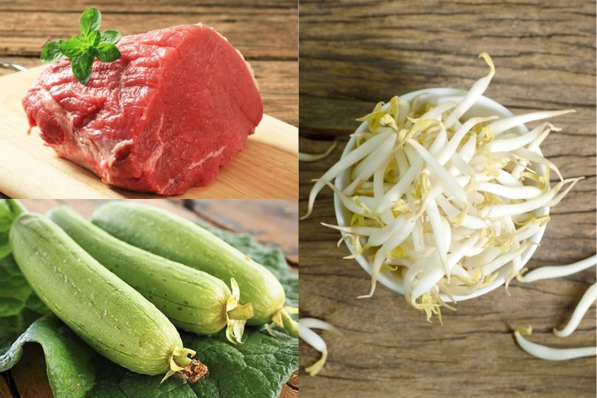 Công thức cháo thịt bò giá đỗ cho bé