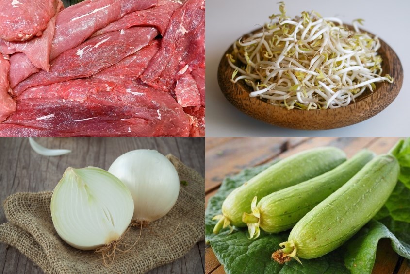 Món cháo thịt bò giá đỗ cho bé