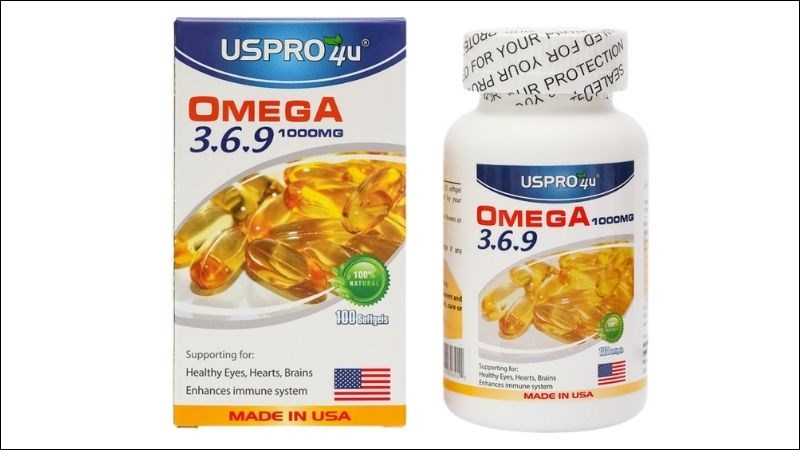 Viên uống bổ não Uspro 4U Omega 3-6-9 1000mg cải thiện chức năng não bộ