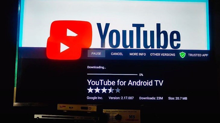 Tìm và tải về ứng dụng Youtube cho Smart tivi Xiaomi