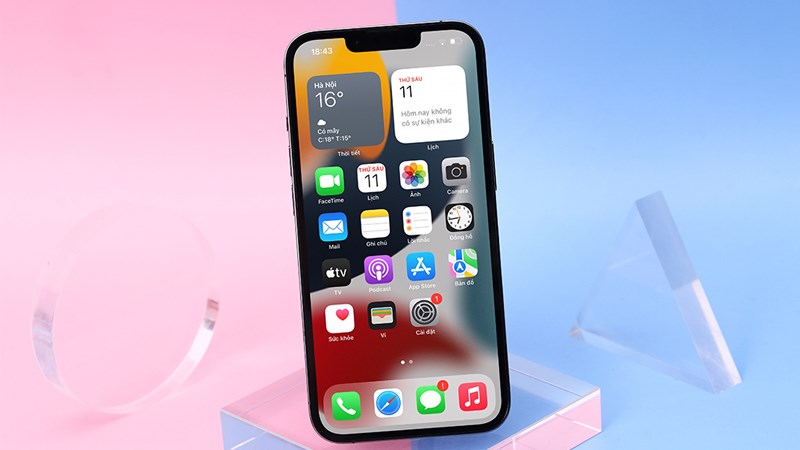 Màn hình iPhone 13 Pro được thiết kế với kích thước 6.1 inch 