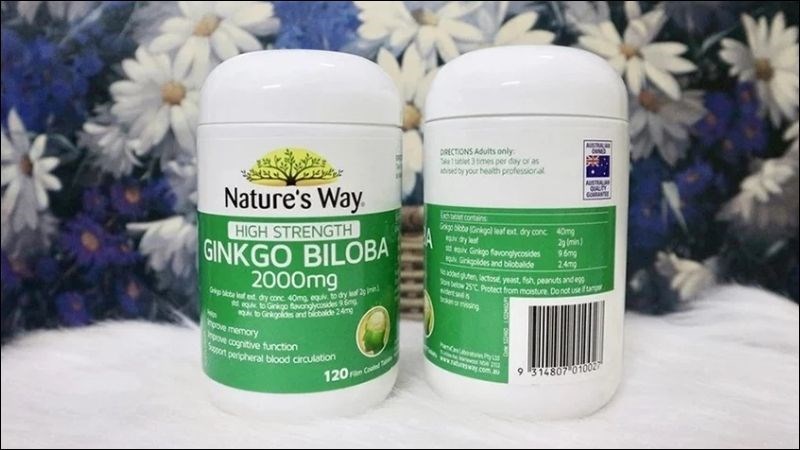 Các thông tin trên sản phẩm Ginkgo Biloba 200mg được in rõ ràng