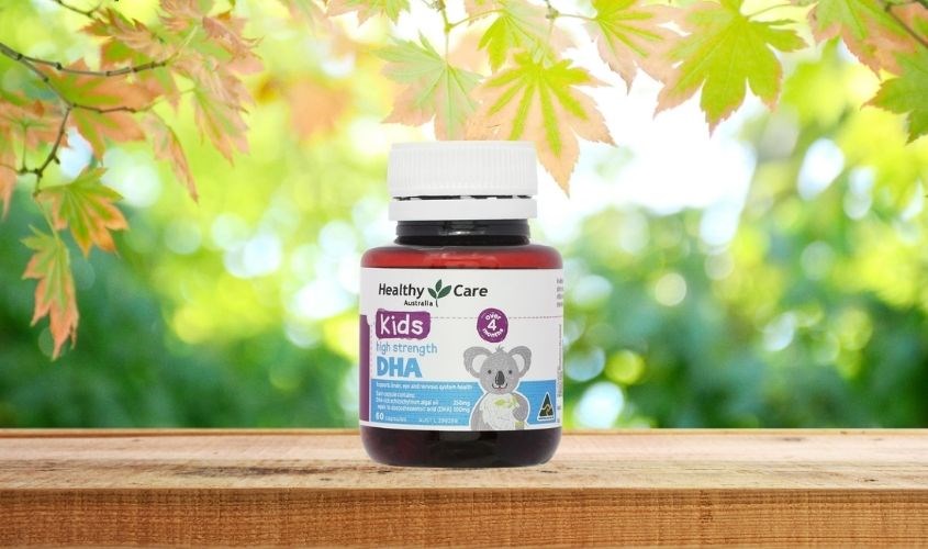 Viên uống Healthy Care Kids High Strength DHA bổ não 60 viên (từ 4 tháng)