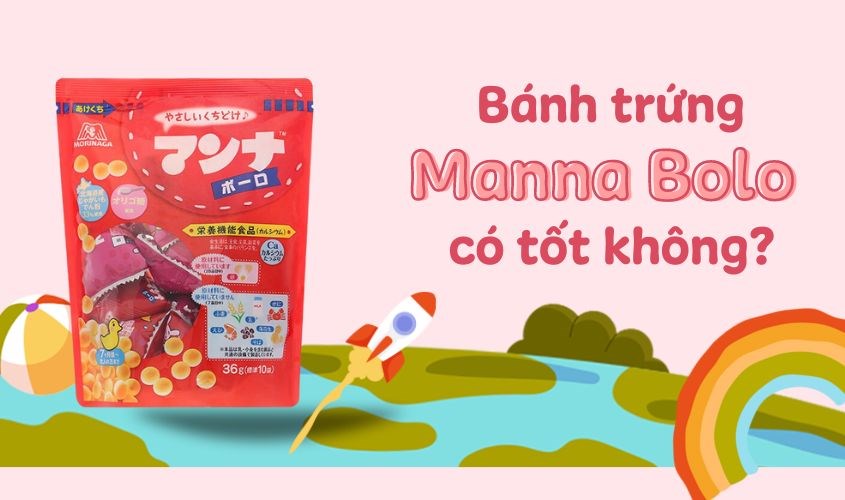 Bánh trứng ăn dặm Manna Bolo vị tự nhiên gói 36g (từ 7 tháng)