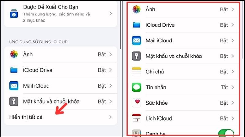 Tắt đồng bộ iCloud cho các ứng dụng không cần thiết