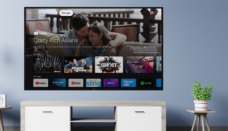 Google Tivi Sony 4K 55 inch KD-55X75K có màn hình 55 inch, phù hợp dùng trong nhiều không gian khác nhau 