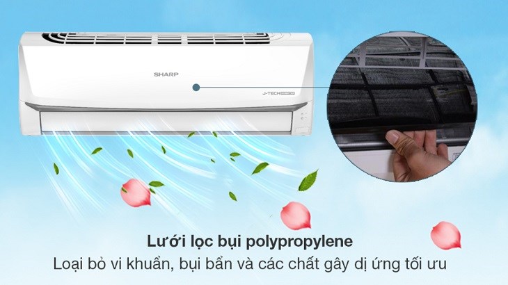 Nên vệ sinh lưới lọc định kỳ để đảm bảo hiệu quả làm mát của máy lạnh Sharp Inverter 1.5 HP AH-X13ZEW