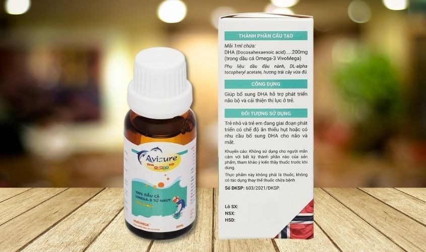 Siro Avisure DHA Smart Kid phát triển não bộ, thị lực 20 ml (từ 0 tháng)