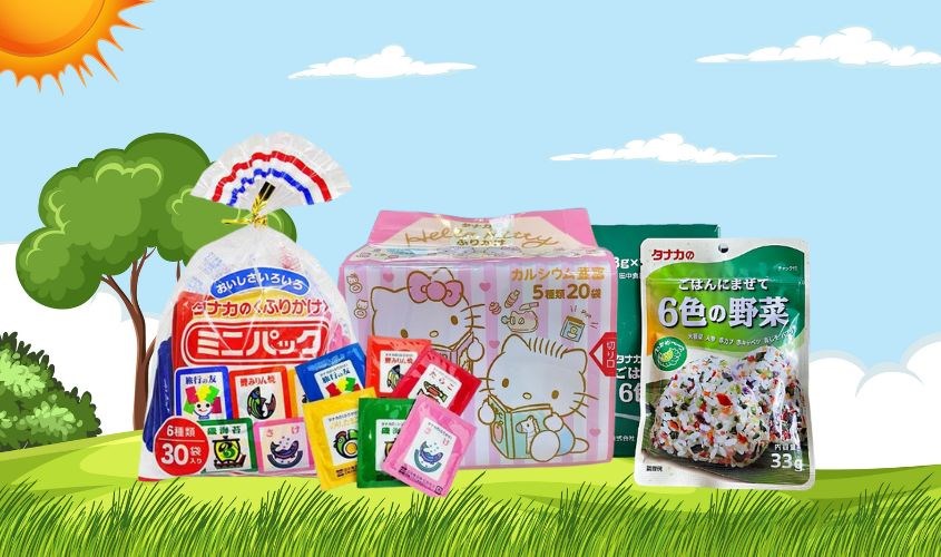 Một số sản phẩm gia vị rắc cơm Tanaka