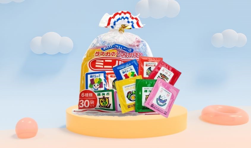 Gia vị rắc cơm 6 vị Tanaka Foods túi 30 gói 60g (từ 1 tuổi)