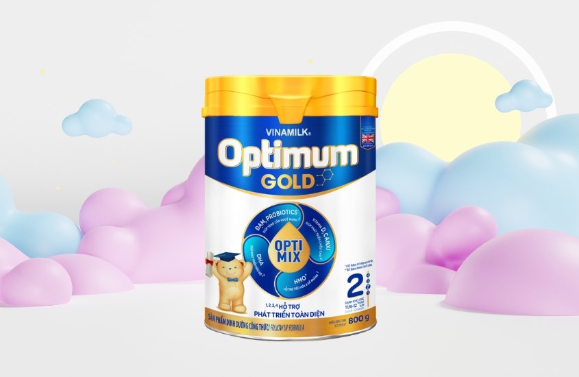 Sữa bột Vinamilk Optimum Gold số 2 800g (6 - 12 tháng)