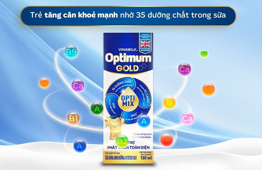 Lốc 4 hộp sữa pha sẵn Optimum Gold 180 ml (từ 1 tuổi)