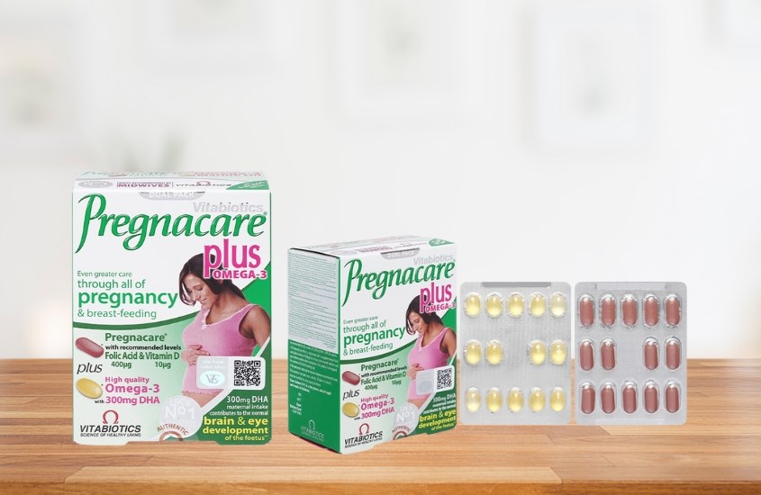 Viên uống Vitabiotics Pregnacare Plus Omega 3 bổ sung vitamin và khoáng chất 56 viên