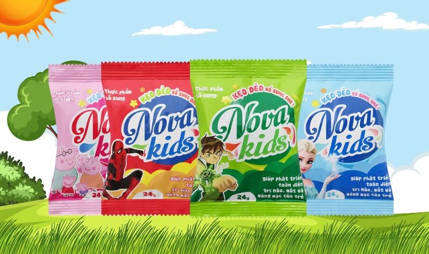 Kẹo dẻo Nova Kids bổ sung DHA 24g (từ 1 tuổi) - Màu ngẫu nhiên