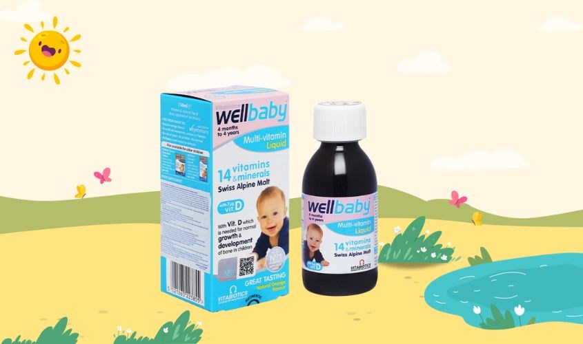 Siro Vitabiotics Wellbaby tăng sức đề kháng 150 ml (4 tháng - 4 tuổi)