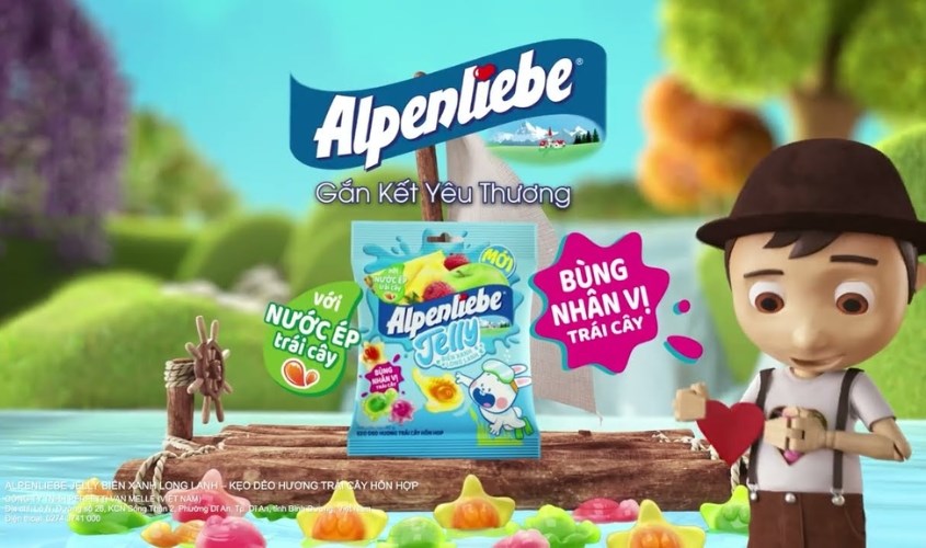 Kẹo dẻo Alpenliebe Jelly biển xanh long lanh hương trái cây gói 90g (từ 2 tuổi)