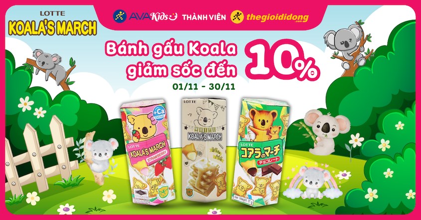 Deal HOT của tháng: Bánh gấu Koala giảm đến 10%