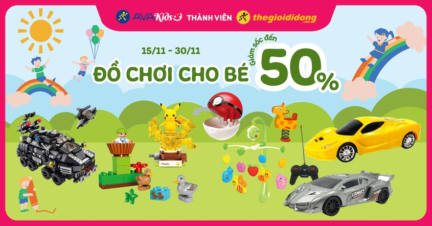 Đồ chơi giảm sốc đến 50%. Deal cực hời, sắm cực mê!