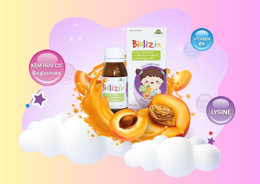 Bảng thành phần giàu dưỡng chất thiết yếu của kẽm Biolizin