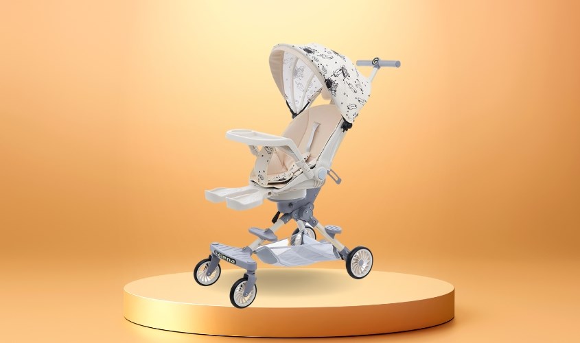 Xe đẩy 2 chiều gấp gọn Galena GA-ST02 (1 - 48 tháng) - Màu trắng kem