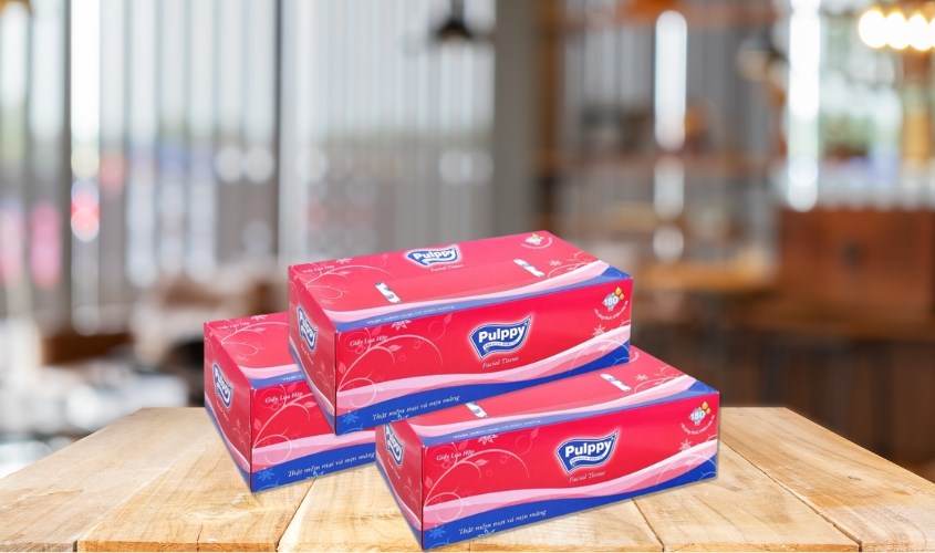Combo 3 hộp 180 tờ khăn giấy lụa Pulppy không mùi 2 lớp
