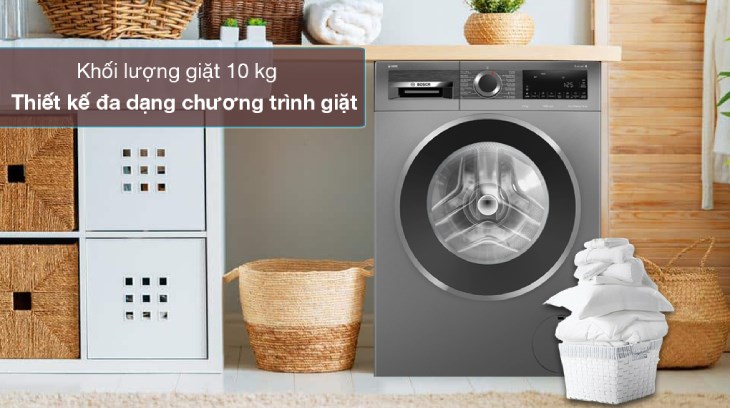 Máy giặt Bosch 10 kg WGG254A0VN trang bị 14 chương trình, có cả chương trình giặt Delicates/Silk giúp bảo vệ sợi vải không hư hỏng