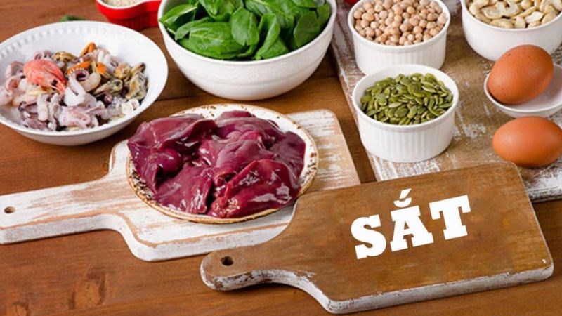 Bổ sung các thực phẩm chứa nhiều sắt cho cơ thể