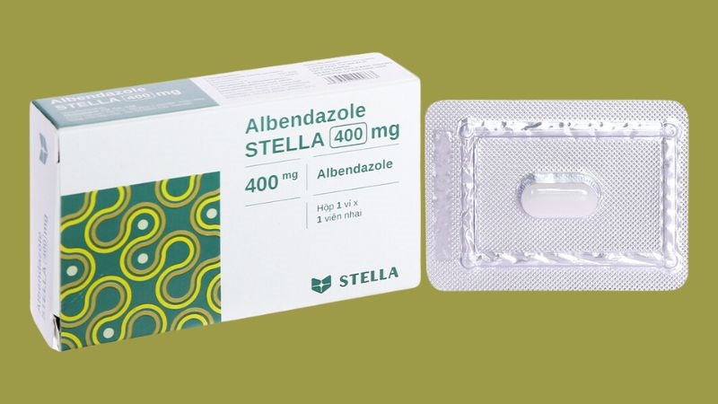 Albendazole 400 mg được dùng điều trị nhiễm giun móc đường ruột Albendazole 400 mg được dùng điều trị nhiễm giun móc đường ruột