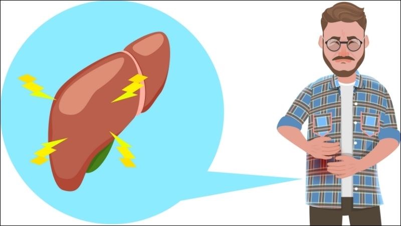 Đau bụng phải là triệu chứng của bệnh viêm gan cấp