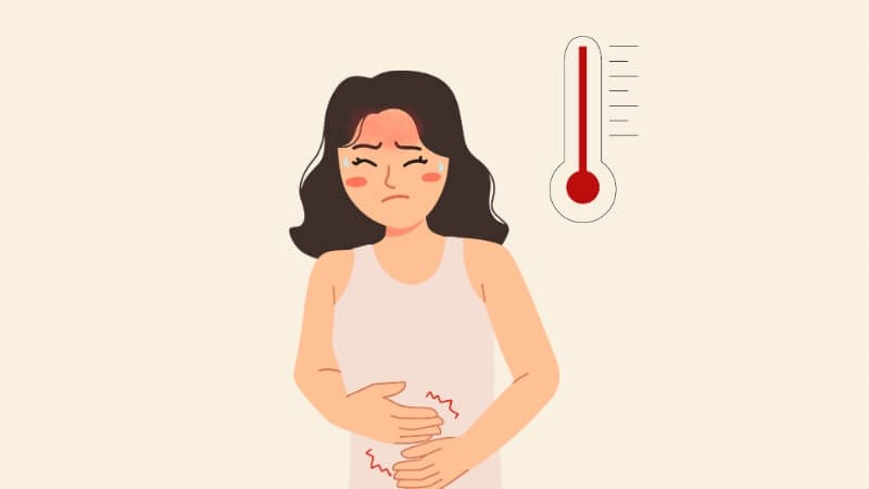 Bạn nên đến gặp bác sĩ nếu có biểu hiện đau bụng dữ dội kèm sốt Bạn nên đến gặp bác sĩ nếu có biểu hiện đau bụng dữ dội kèm sốt