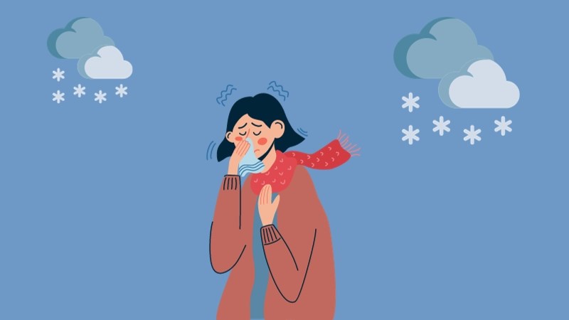 Thời tiết lạnh có thể làm cho mũi tăng tiết chất nhầy gây chảy nước mũi