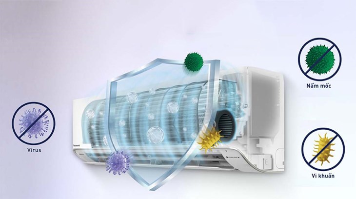 Vệ sinh máy lạnh Panasonic Inverter 1.5 HP CU/CS-XU12ZKH-8 định kỳ giúp ngăn ngừa mầm bệnh sinh sôi, từ đó bảo vệ sức khỏe