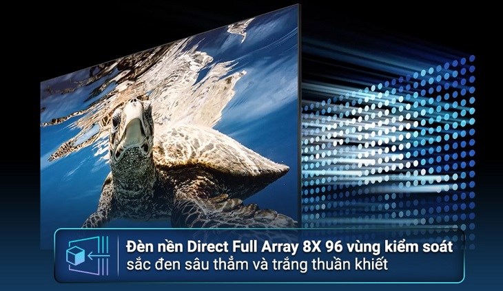 Smart Tivi QLED 4K 75 inch Samsung QA75Q80C cho hình ảnh hiển thị rõ nét tối ưu với công nghệ đèn nền Direct Full Array 8x 96