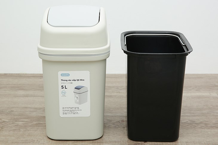 Thùng rác nhựa 5 lít Hiro Inochi HIN.RANL.0005 được làm từ nhựa PP có độ bền bỉ cao khi sử dụng