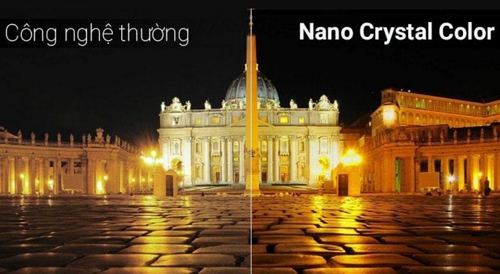 Công nghệ bán dẫn tinh thể Nano Crystal loại bỏ các điểm mờ và đục sáng giúp hình ảnh hiển thị chi tiết hơn