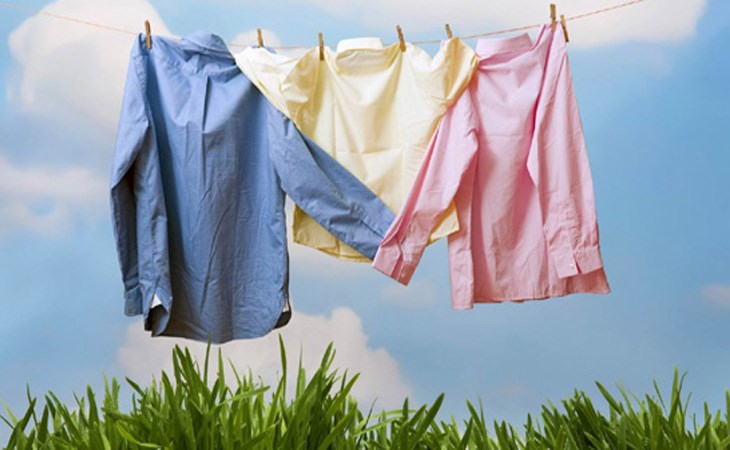 Not drying clothes immediately after washing