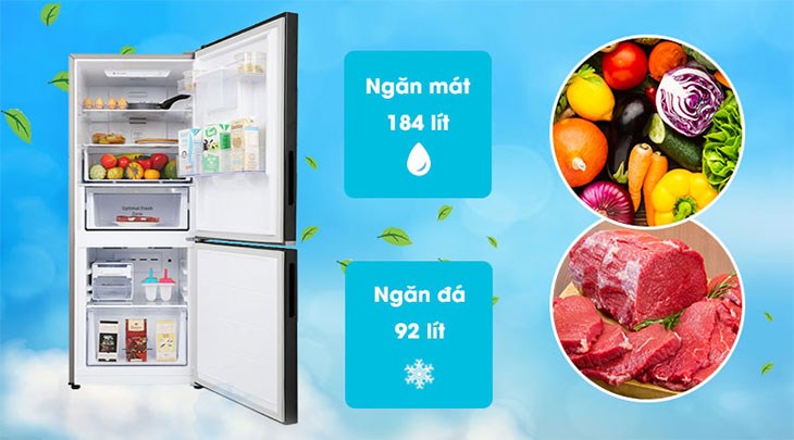 Tủ lạnh Samsung Inverter 276 lít RB27N4170BU/SV có khay kính chịu lực trong suốt, dễ dàng quan sát thực phẩm bên trong Tủ lạnh Samsung Inverter 276 lít RB27N4170BU/SV có khay kính chịu lực trong suốt, dễ dàng quan sát thực phẩm bên trong