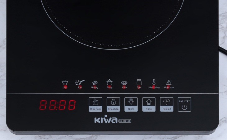 Bếp hồng ngoại Kiwa KE-1151AB được trang bị 7 chế độ nấu cài đặt sẵn giúp người dùng tiết kiệm thời gian nấu ăn hiệu quả