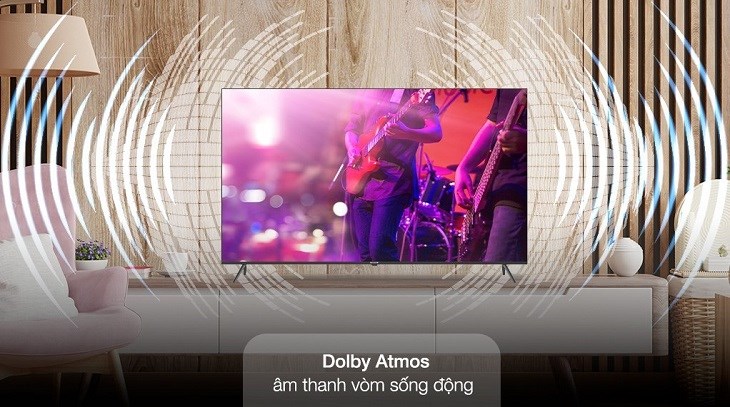 Công nghệ âm thanh vòm Dolby Atmos sống động trên Android Tivi Sharp 4K 65 inch 4T-C65EK2X