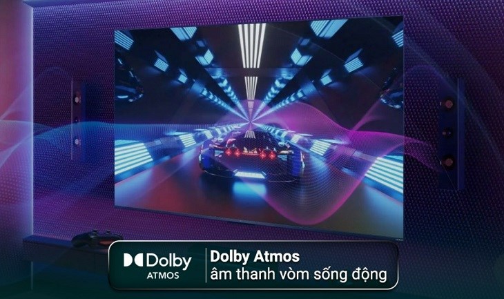 Google Tivi QLED TCL 4K 65 inch 65C735 trang bị công nghệ Dolby Atmos cho chất lượng âm thanh sống động