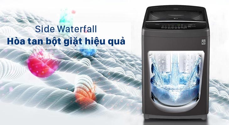 Máy giặt LG hòa tan bột giặt nhanh chóng nhờ công nghệ Side Waterfall
