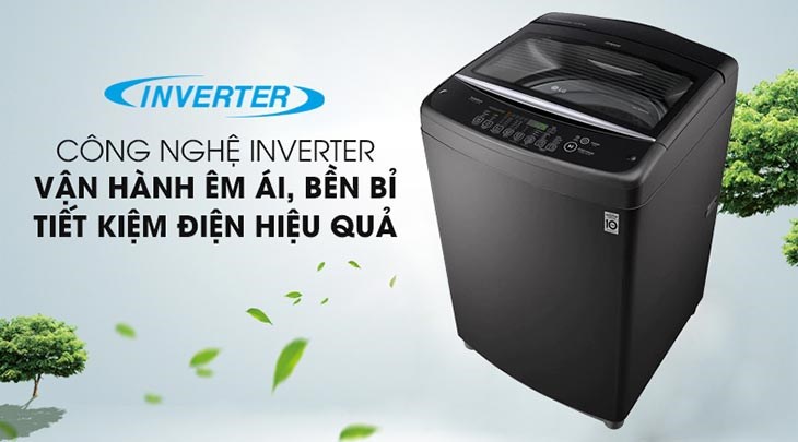 Máy giặt LG Inverter 11.5 kg T2351VSAB vận hành êm ái, tiết kiệm điện năng nhờ công nghệ Smart Inverter