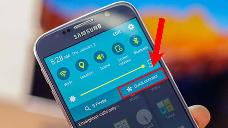 Ứng dụng Quick Connect trên điện thoại Samsung.