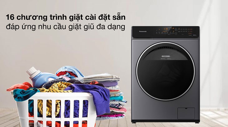 Máy giặt Panasonic Inverter 9.5 Kg NA-V95FC1LVT tích hợp 16 chương trình giặt giũ được cài đặt sẵn phục vụ tốt mọi nhu cầu