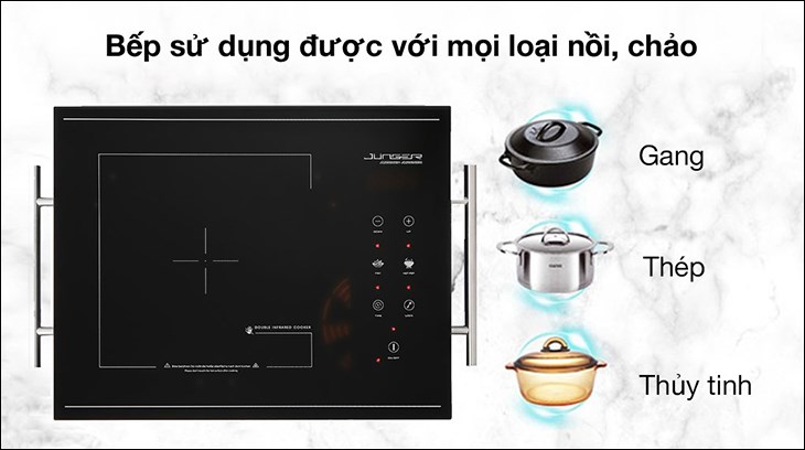 Bạn có thể ưu tiên dùng nồi gang cho bếp hồng ngoại Junger MT-21 để tiết kiệm điện